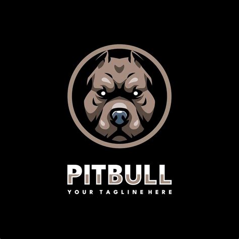 Pitbull dog head logo design vector 21695019 Vector Art at Vecteezy