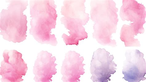 Delicate Pink Watercolor Cloud Against A White Backdrop Vector