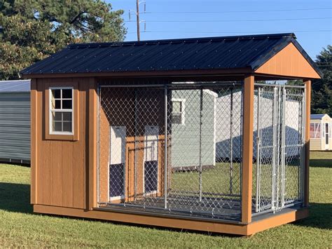 7 X 12 Two Bay Dog Kennel With Composite Decking Powerhouse Outdoor