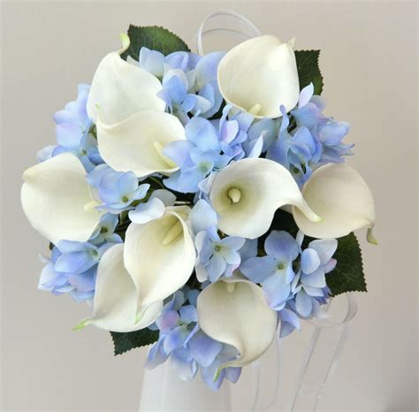 Blue Hydrangea Wedding Bouquet