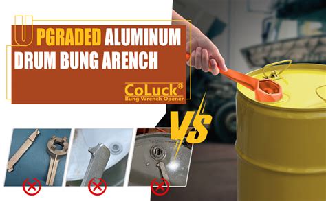 CoLuck Drum Wrench Aluminum Gallon Bung Wrench Barrel Dung Wrench Drum