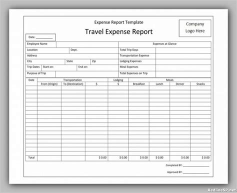 10 Amazing Travel Expense Report - RedlineSP