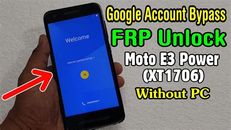 Motorola Moto E3 Power XT1706 FRP Unlock Or Google Account Bypass