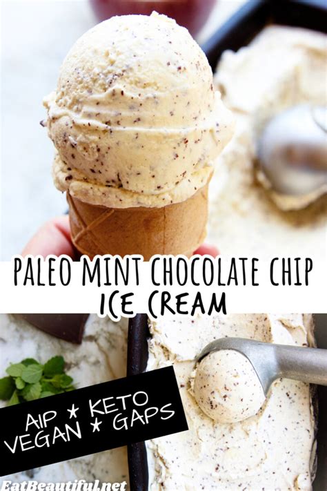 Paleo Mint Chocolate Chip Ice Cream Aip Vegan Keto Eat Beautiful