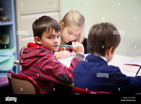 Primary School Class Stock Photo Alamy