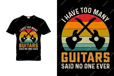 Premium Vector Guitar T Shirt Design