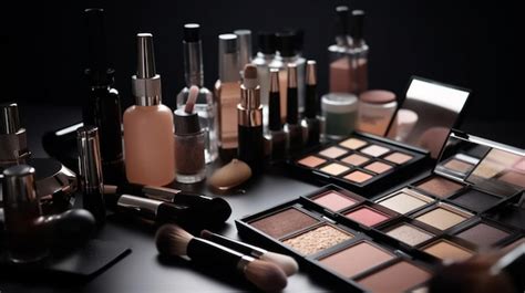 Premium Photo | Closeup collection of makeup and beauty products