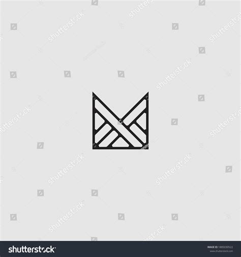 Simple Geometric Letter M Mongram Vector Stock Vector Royalty Free