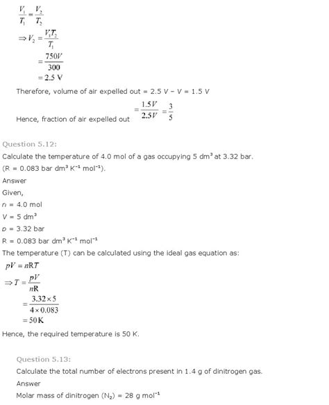 States Of Matter Class 11 Chemistry Ncert Solutions