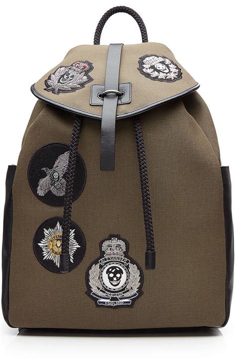 Alexander Mcqueen Multicolored Backpack With Military Badges Modesens