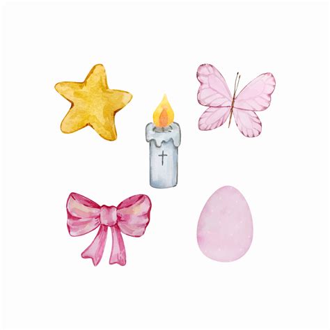 Watercolor easter set illustration, cute 38105635 Vector Art at Vecteezy