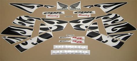 Honda Cbr 600rr 2005 2006 Decals Set Full Kit Tribal Orange Moto