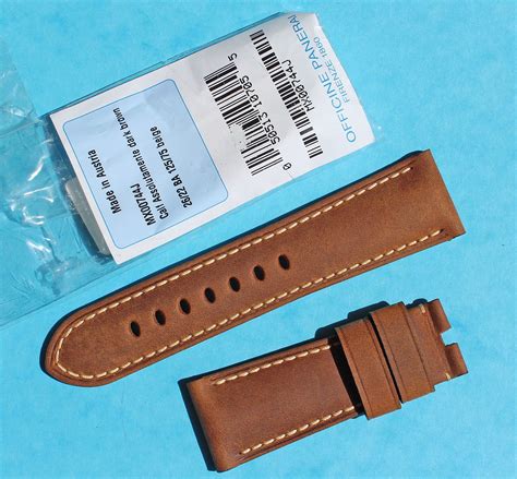 Brown Panerai 24mm Genuine Leather Strp Smadiasoft