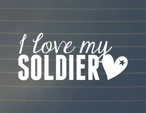 Decal I Love My Soldier Army Decal Army Wife Decal Army Spouse Decal