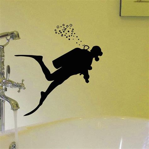 Vinyl Wall Decals Scuba Diver Diving Ocean Sea By Wisdomdecals Vinyl