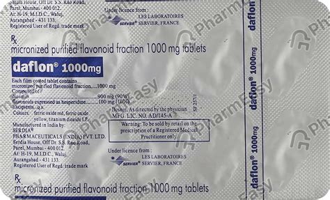 Daflon 1000 MG Tablet 10 Uses Side Effects Price Dosage PharmEasy