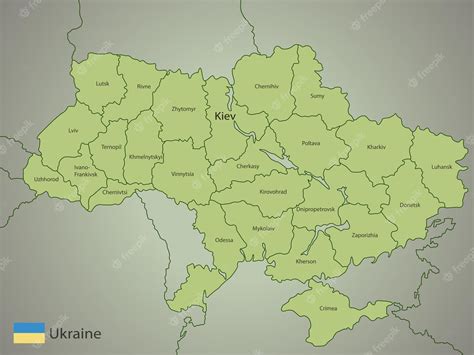 Premium Vector | Map of ukraine with regions