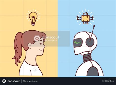 Best Human Intelligence Vs Ai Intelligence Illustration Download In Png