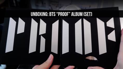 Unboxing Bts Proof Album Set Youtube