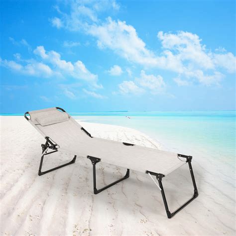 Mauritius 2 Bains De Soleil Pliants En Aluminium Plage Et Jardin