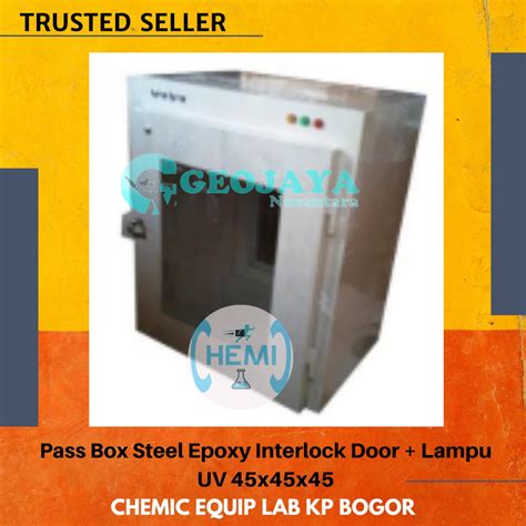 Jual Pass Box Steel Epoxy Interlock Door Lampu UV 45x45x45 Shopee