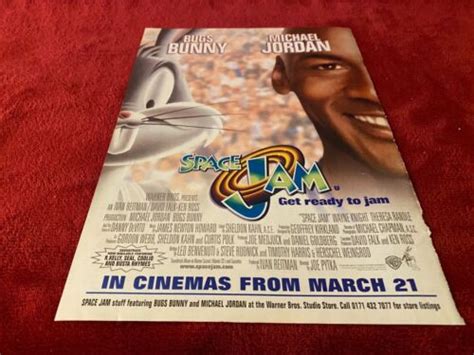 PAD49 FILM MOVIE ADVERT 11X9 SPACE JAM BUGS BUNNY MICHAEL JORDAN EBay