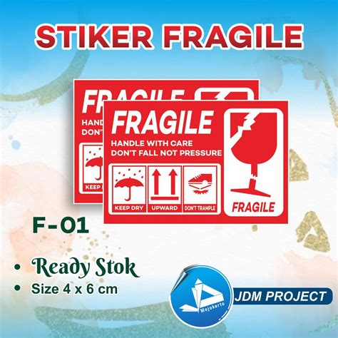 Jual Cod Stiker Fragile Sticker Pecah Belah Awas Jangan Dibanting