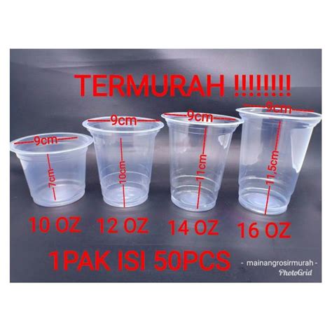 Jual Gelas Plastik Cup Bubble 10oz 12oz 14oz 16 0z Gelas Oz Gelas Pop