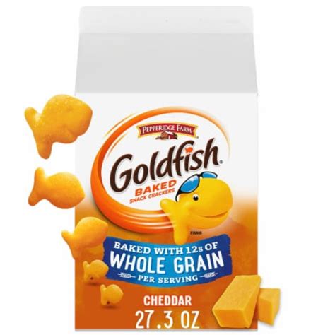 Goldfish Cheddar Cheese Crackers Baked With Whole Grain, 27.3 oz - Kroger