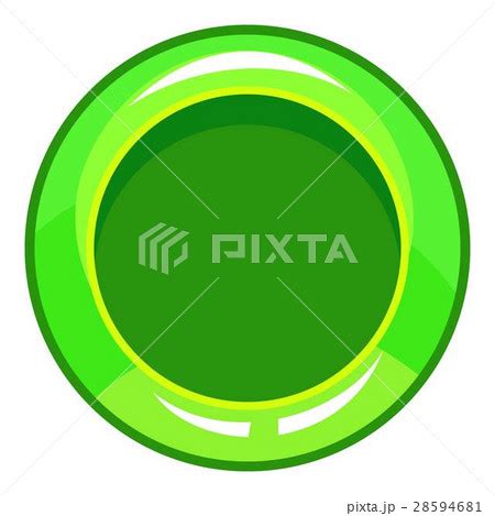 Green button icon cartoon styleのイラスト素材 28594681 PIXTA