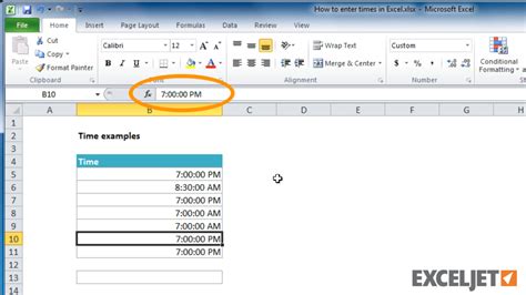 Excel Tutorial How To Enter Times In Excel