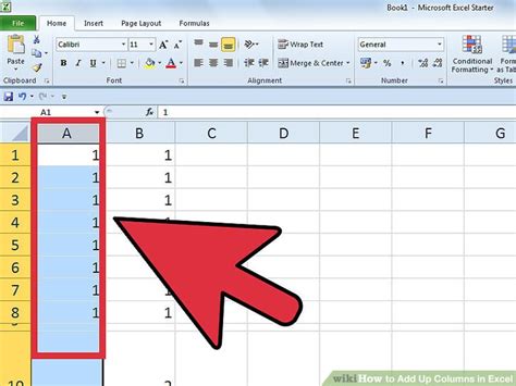 How To Add Up Columns In Excel Steps With Pictures Wikihow