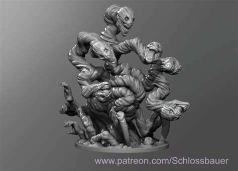 Mature False Hydra Dungeons Dragons 5e Resin Mini Monster Etsy