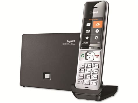 GIGASET IP Telefon Comfort 500A Silber Schwarz Online Kaufen Pollin De