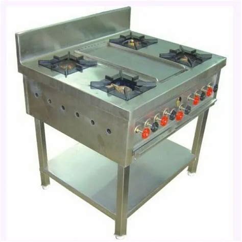 Stainless Steel Four Burner Gas Stove for Restaurant, Rs 28000 /piece | ID: 21168244255