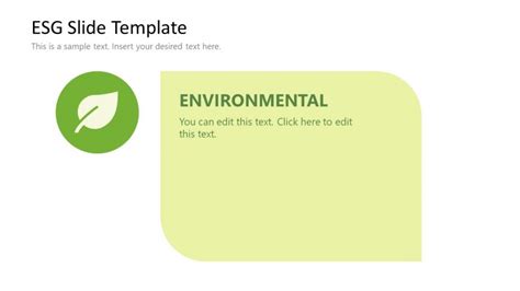 Slide Template For Environment Esg Ppt Template Slidemodel