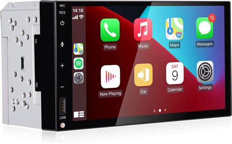 Lxklsz Sans Fil Carplay Sans Fil Android Auto Double Din Voi Autoradio