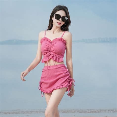 Bikini Bikini Split Swimsuit Female Split Two Piece Girl Swimsuit Shopee Malaysia