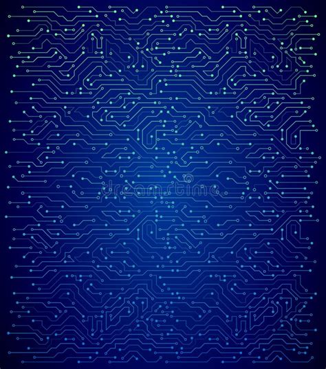 Blue Circuit Board Vector Illustration Stock Vector Illustration Of