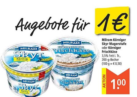 Milram Körniger Skyr Magerstufe Oder Körniger Frischkäse Angebot bei