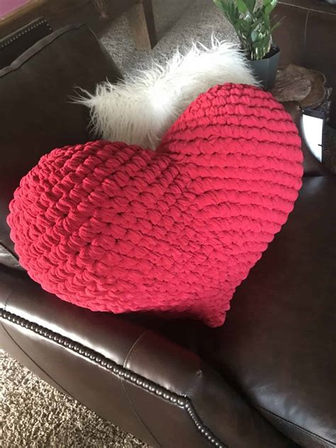 Crochet Heart Pillow Pattern