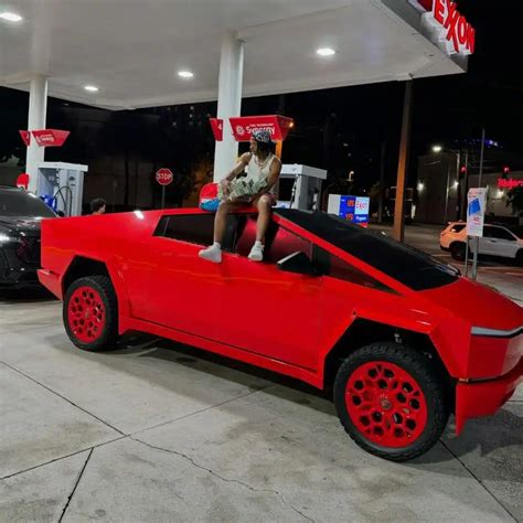 Lil Baby Has Showed Off His Unique Customized Red Cybertruck