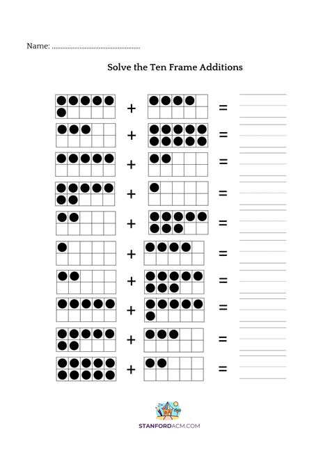 Ten Frame Addition Worksheets [Download Now]