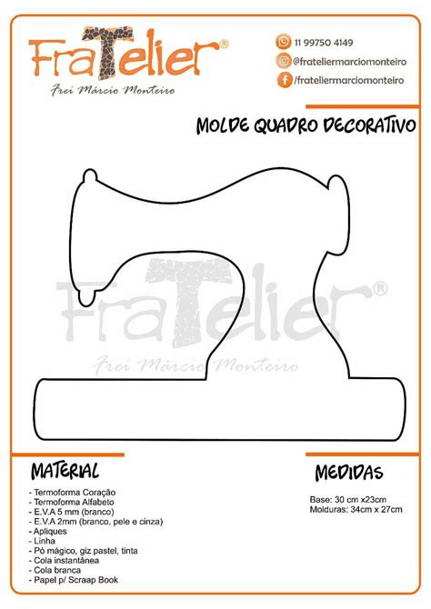 Printable Sewing Machine Template Artofit