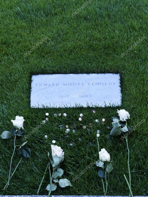 Edward Kennedy Grave In Arlington National Cemetery In Virginia Usa