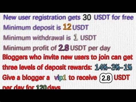 Free Vip For New Member Registration Give Away Usdt Best Usdt