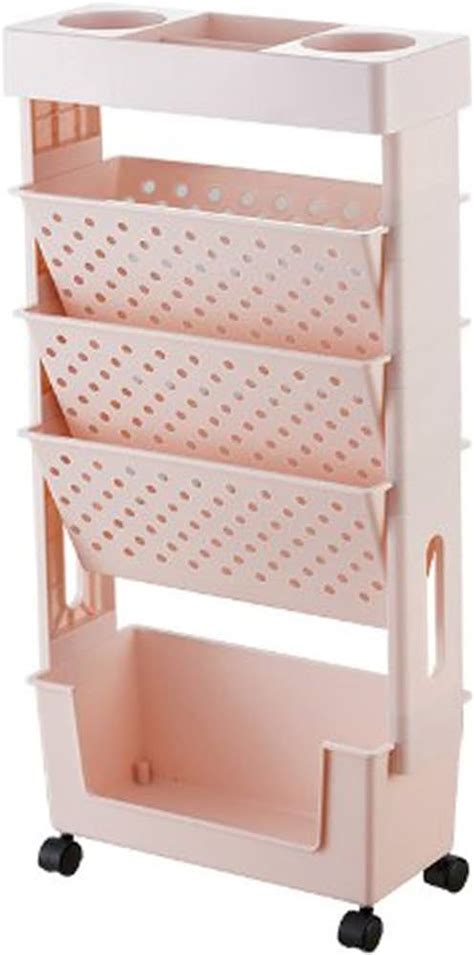 Tier Book Rack Storage Bookshelf Movable Bookshelf Multilayer