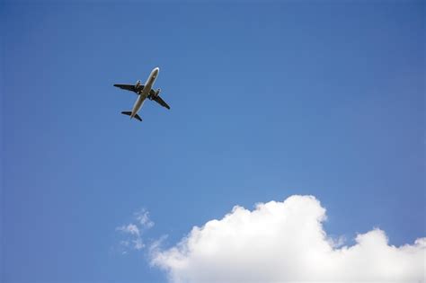 Premium Photo Beautiful Panoramic Background With Flying Plane In