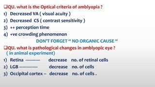 Strabismic amblyopia | PPT