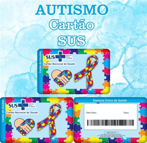 Cartao Sus Personalizado Tema Autismo Azul Produtos Elo